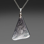 Genuine Muonionalusta Meteorite Pendant with 18" Sterling Silver Chain // 24 g
