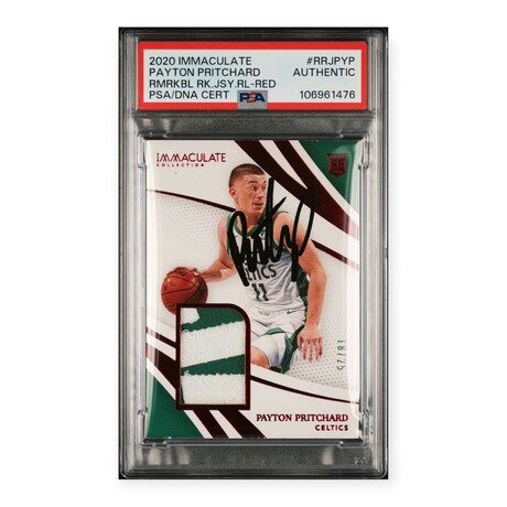 Payton Pritchard // 2020 Immaculate Jersey Signed // RC // #18/25 // PSA Authentic