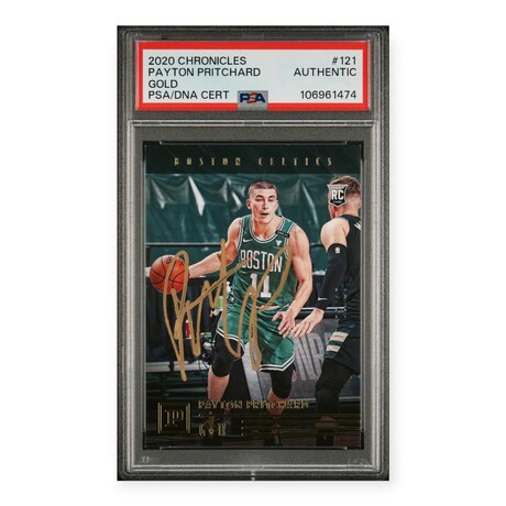 Payton Pritchard // 2020 Chronicles Gold Signed // RC // #2/10 // PSA Authentic