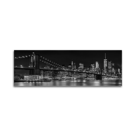 NYC Nightly Impressions Print on Acrylic Glass  by  Melanie Viola (36"H x 12"W x 0.25"D)