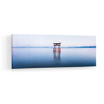 Floating Torii Gate At Lake Biwa, Japan Print on Acrylic Glass  by  Jan Becke (36"H x 12"W x 0.25"D)