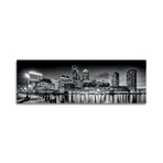 Boston Fan Pier Park & Skyline In The Evening Print on Acrylic Glass  by  Melanie Viola (36"H x 12"W x 0.25"D)
