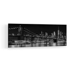 NYC Nightly Impressions Print on Acrylic Glass  by  Melanie Viola (36"H x 12"W x 0.25"D)