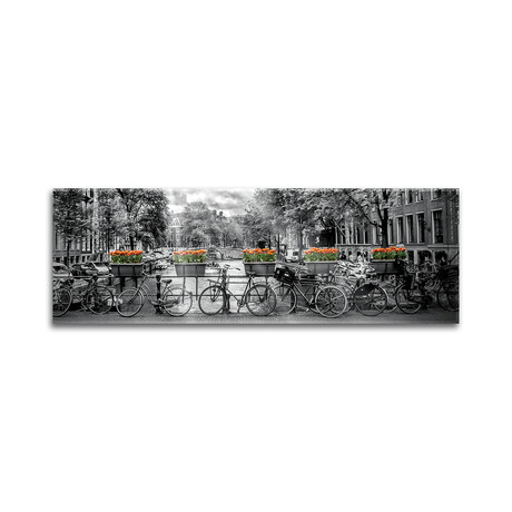 Amsterdam Gentlemen's Canal Print on Acrylic Glass  by  Melanie Viola (36"H x 12"W x 0.25"D)