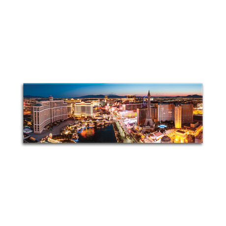 The Las Vegas Strip At Sunrise, Las Vegas, Nevada, USA Print on Acrylic Glass  by  Matteo Colombo (36"H x 12"W x 0.25"D)