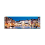 Rialto Bridge At Night, Venice Print on Acrylic Glass by Matteo Colombo (36"H x 12"W x 0.25"D)