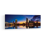 Night Is Falling On Nashville Print on Acrylic Glass  by  Jonathan Ross Photography (36"H x 12"W x 0.25"D)