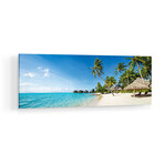 Beach Resort On Bora Bora, French Polynesia Print on Acrylic Glass  by  Jan Becke (36"H x 12"W x 0.25"D)