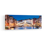 Rialto Bridge At Night, Venice Print on Acrylic Glass by Matteo Colombo (36"H x 12"W x 0.25"D)