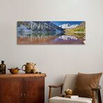 Fall Season At Maroon Bells Panoramic Image Print on Acrylic Glass  by  OLena Art (36"H x 12"W x 0.25"D)