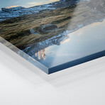 Scenic View Of The Matterhorn And Stellisee In The Swiss Alps Print on Acrylic Glass  by  Jan Becke (36"H x 12"W x 0.25"D)