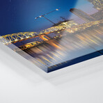 Night Is Falling On Nashville Print on Acrylic Glass  by  Jonathan Ross Photography (36"H x 12"W x 0.25"D)