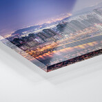 Seoul Skyline At Night With View Of Lotte World Tower Print on Acrylic Glass  by  Jan Becke (36"H x 12"W x 0.25"D)