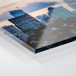 Seattle Skyline And Mt Rainier Print on Acrylic Glass  by  Matteo Colombo (36"H x 12"W x 0.25"D)