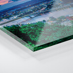 Skyline Panorama Of Pittsburgh Viewed From Mount Washington Print on Acrylic Glass by George Oze (36"H x 12"W x 0.25"D)