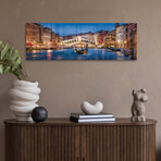 Rialto Bridge Panorama Print on Acrylic Glass  by  Jan Becke (36"H x 12"W x 0.25"D)