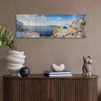 Oia Sunrise, Santorini, Greece I Print on Acrylic Glass  by  Jim Nilsen (36"H x 12"W x 0.25"D)