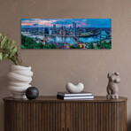Skyline Panorama Of Pittsburgh Viewed From Mount Washington Print on Acrylic Glass by George Oze (36"H x 12"W x 0.25"D)