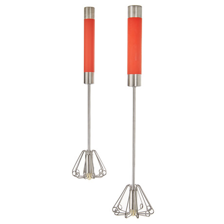 BergHOFF Essentials 2Pc 18/10 Stainless Steel Miracle Whisk Set // Red