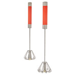 BergHOFF Essentials 2Pc 18/10 Stainless Steel Miracle Whisk Set // Red