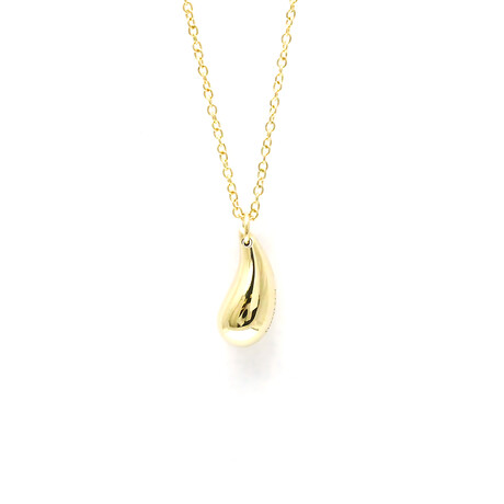 Tiffany & Co. // 18k Yellow Gold Teardrop Pendant Necklace // 15.74" // Store Display
