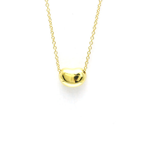 Tiffany & Co. // 18k Yellow Gold Bean Pendant Necklace // 15.94" // Store Display