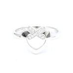 Chaumet // 18k White Gold Liens De Chaumet Open Heart Diamond Ring // Ring Size: 6 // Store Display