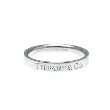 Tiffany & Co. // Platinum Flat Ring // Ring Size: 6 // Store Display