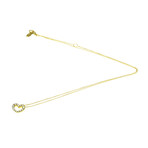 Ponte Vecchio // 18k Yellow Gold Heart Diamond Pendant Neckalce // 14.17"-15.74" // Store Display