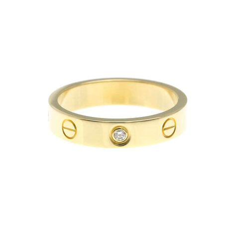 Cartier // 18k Yellow Gold Diamond Mini Love Ring // Ring Size: 6.25 // Store Display