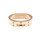Hermes // 18k Rose Gold Kelly PM Diamond Ring // Ring Size: 6.25 // Store Display