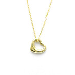 Tiffany & Co. // 18k Yellow Gold Open Heart Pendant Necklace // 15.74" // Store Display