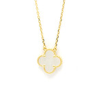 Van Cleef & Arpels // 18k Yellow Gold Vintage Alhambra Mother of Pearl Pendant Necklace // 14.76"-16.14" // Store Display