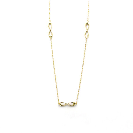 Tiffany & Co. // 18k Yellow Gold Infinity Pendant Necklace // 17.91" // Store Display