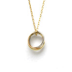 Cartier // 18k Rose Gold + 18k White Gold + 18k Yellow Gold Trinity Pendant Necklace // 15.35"-16.14" // Store Display