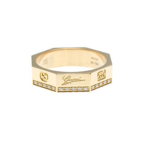 Gucci // 18k Rose Gold Octagonal Diamond Ring // Ring Size: 7.25 // Store Display