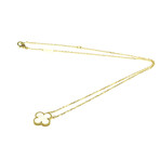 Van Cleef & Arpels // 18k Yellow Gold Vintage Alhambra Mother of Pearl Pendant Necklace // 14.76"-16.14" // Store Display