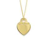 Tiffany & Co. // 18k Yellow Gold Notes Heart Pendant Necklace // 16.14" // Store Display