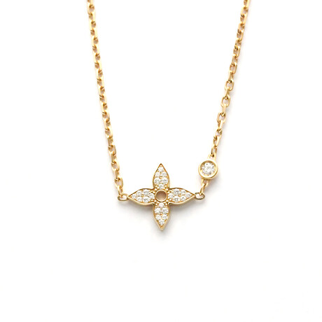 Louis Vuitton // 18k Yellow Gold Idylle Blossom Diamond Pendant Necklace // 14.96"-15.74" // Store Display