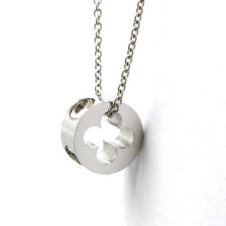 Louis Vuitton // 18k White Gold Empreinte Pendant Necklace II // 15.74" // Store Display