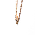 Louis Vuitton // 18k Rose Gold Pendentif Monogram Diamond Pendant Necklace // 14.96"-15.74" // Store Display