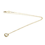 Tiffany & Co. // 18k Yellow Gold Open Heart Pendant Necklace // 15.94" // Store Display