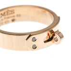 Hermes // 18k Rose Gold Kelly PM Diamond Ring // Ring Size: 6.25 // Store Display