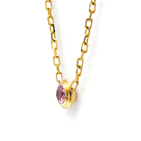 Cartier // 18k Rose Gold D'Amour Pink Sapphire Pendant Necklace // 14.76"-15.94" // Store Display