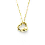 Tiffany & Co. // 18k Yellow Gold Open Heart Pendant Necklace // 15.74" // Store Display