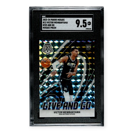 Victor Wembanyama // 2023-24 Mosaic Give & Go Prizm // RC // SGC 9.5 Mint+