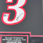 Allen Iverson // PHI 76ers // Signed Black Jersey + Framed