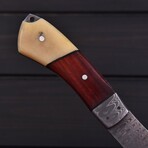 Damascus Mini Tomahawk // Red Padauk Wood // 7404