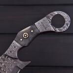 Damascus Hunting Skinner // Bone // 7390