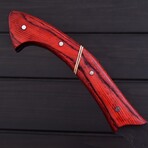Carbon Steel Tomahawk // Red Pakka Wood // 7401